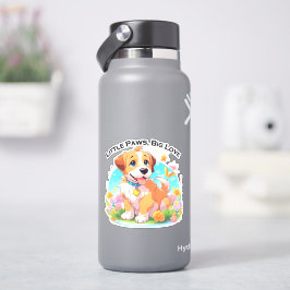 Niedliche Welpe Kleine Paws Big Liebe Aufkleber