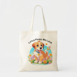Niedliche Welpe Kleine Paws Big Liebe Tragetasche