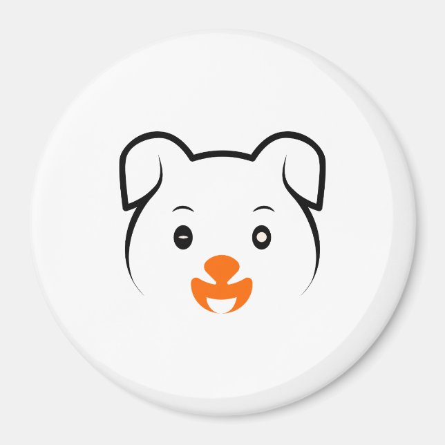 Niedliche Welpe Magnet (Vorne)