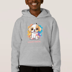 Niedliche Welpe mit farbenfrohen Spots Hoodie