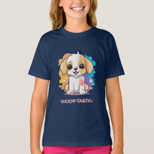 Niedliche Welpe mit farbenfrohen Spots T-Shirt