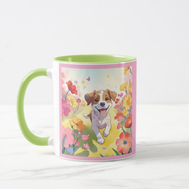 Niedliche Welpe Tasse (Links)