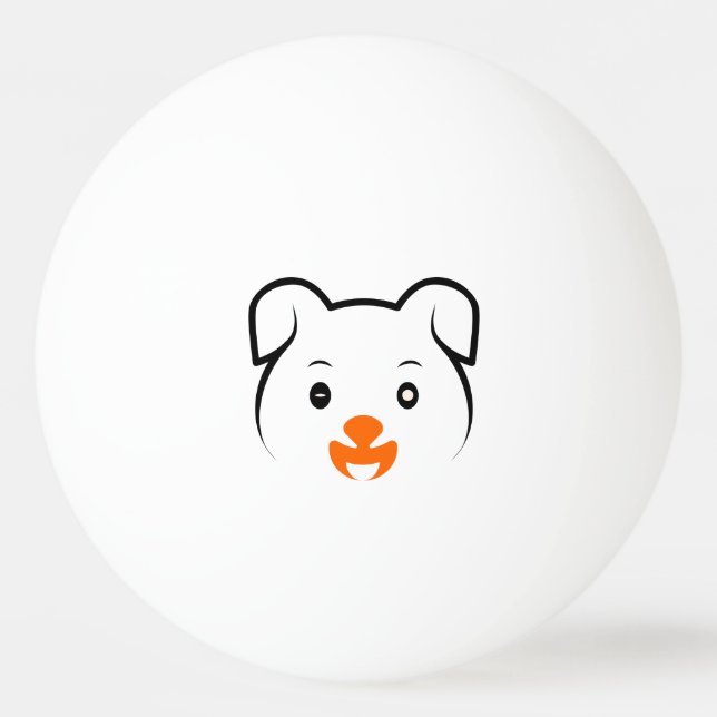 Niedliche Welpe Tischtennisball (Vorderseite)
