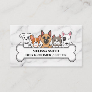 Niedliche Welpen   Dog Bone   Tierdienste Visitenkarte