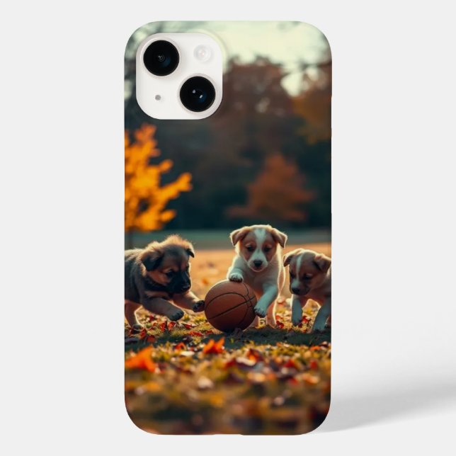 Niedliche Welpen Kunst für IPhone Cover (Rückseite)