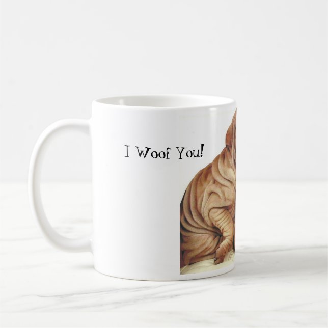 Niedliche Welpen-Liebe Kaffeetasse (Links)