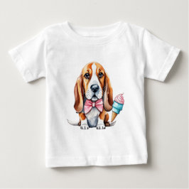 Niedliche Welpen und Früchte Baby T-shirt