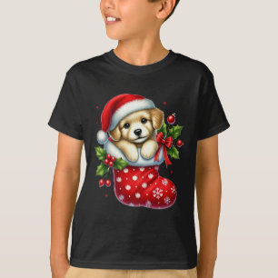 Niedliche Welpen zu Weihnachten Strümpfe für Tiere T-Shirt