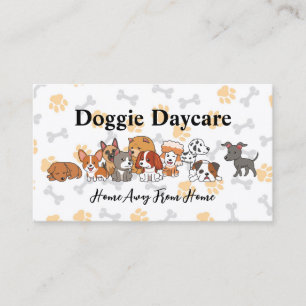 Niedliche Welpenbilder   Doggie Daycare Visitenkarte