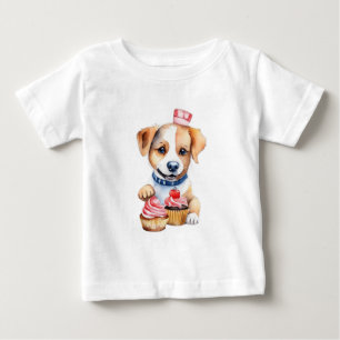 Niedliche Welpenkuchen Baby T-shirt