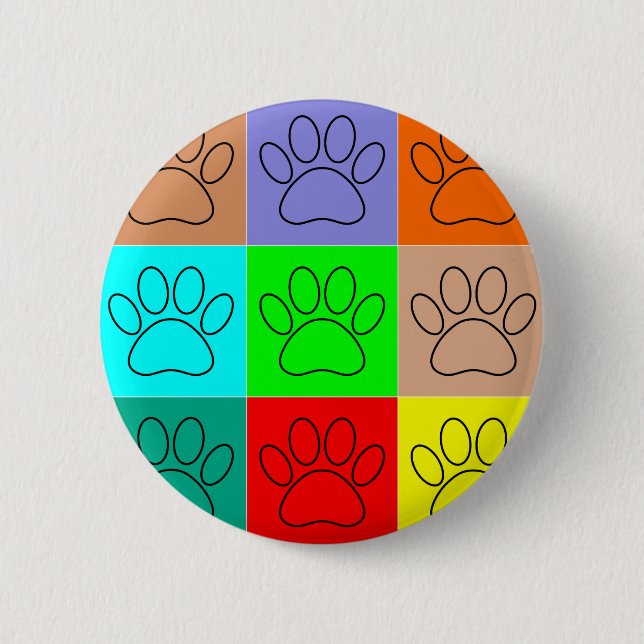 Niedliche Welpenpfähle auf Plätzen Button (Vorderseite)