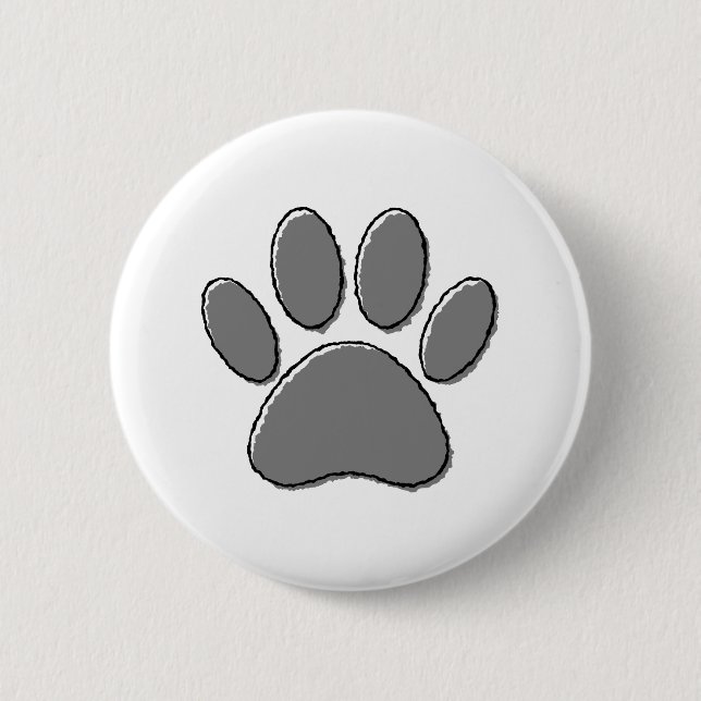 Niedliche Welpenpfanne Zeichnend Button (Vorderseite)