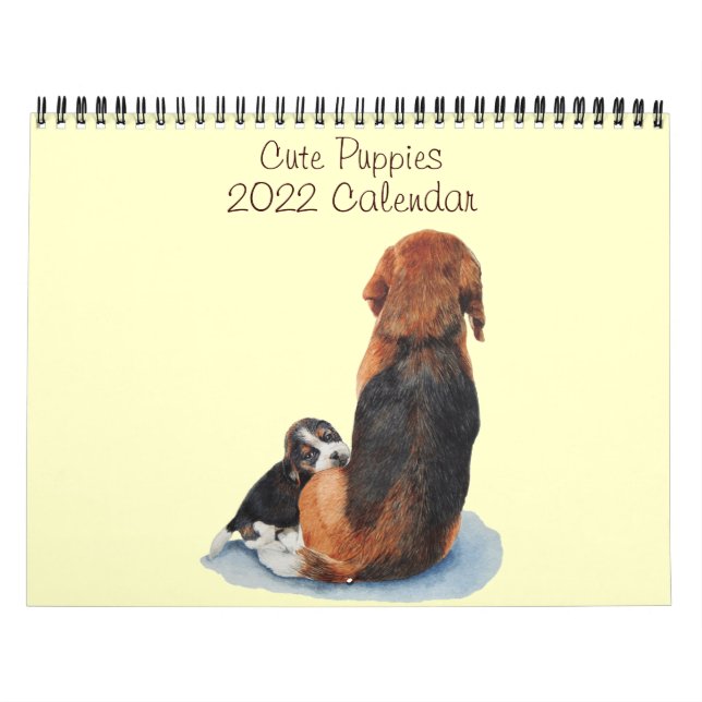 niedliche Welpenportraitbilder 2022 Kalender (Titelbild)