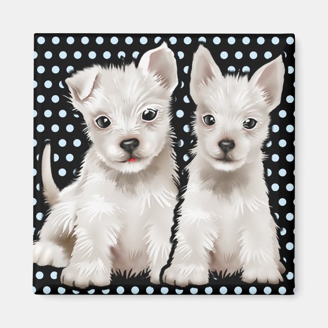 Niedliche Welpenzeichen im benutzerdefinierten For Magnet (Vorne)