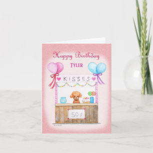 Niedliche Welppy Kisses Stall Dog Lover Custom Geb Karte