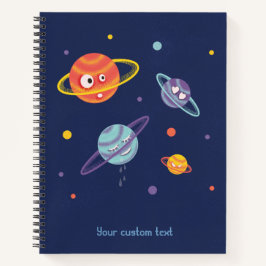 Niedliche Weltraumplaneten Spaß für die Astronomie Notizbuch