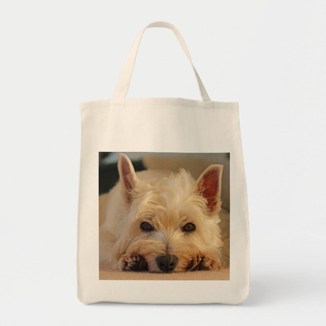 Niedliche Westhochland-Terrier-Hundeeinkaufstasche Tragetasche (Vorne)