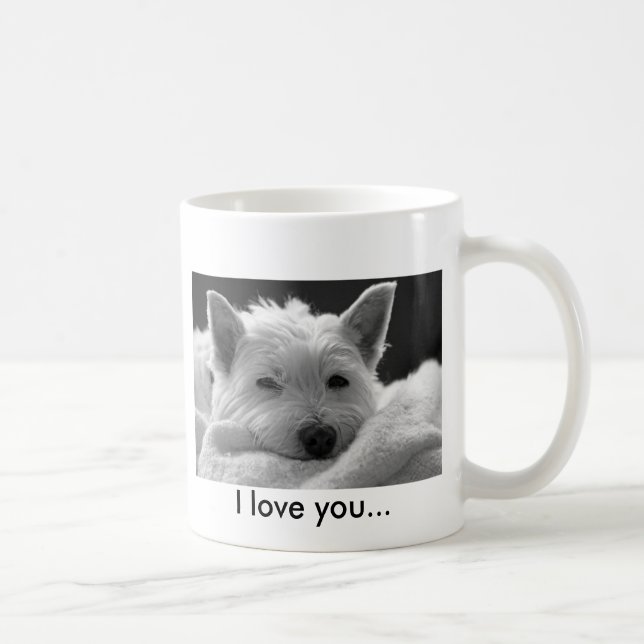 Niedliche Westhochland-Terrier-HundeTasse - Kaffeetasse (Rechts)