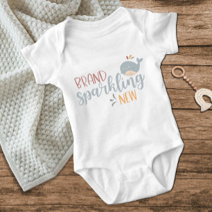 Niedliche Whale Brand Sparkling New Blue Baby Boy Strampler