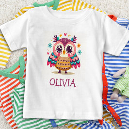 Niedliche Whimsical Baby Owl Baby T-shirt