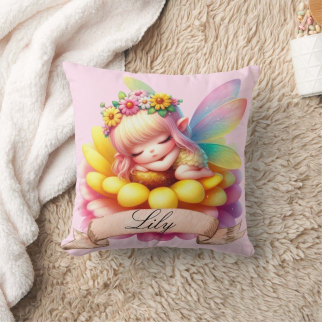 Niedliche Whimsical Blumenstrauß Träume Schlafmärc Kissen (Decke)