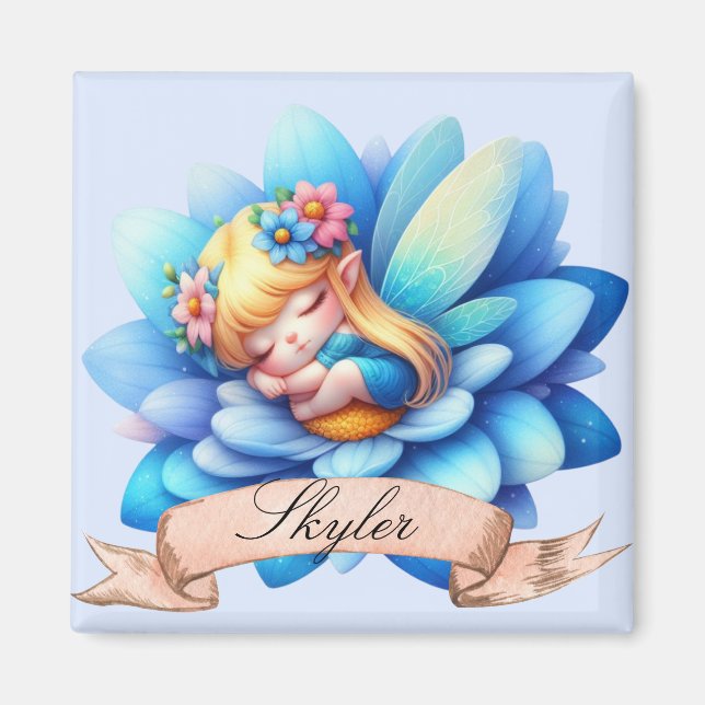 Niedliche Whimsical Blumenstrauß Träume Schlafmärc Magnet (Vorne)