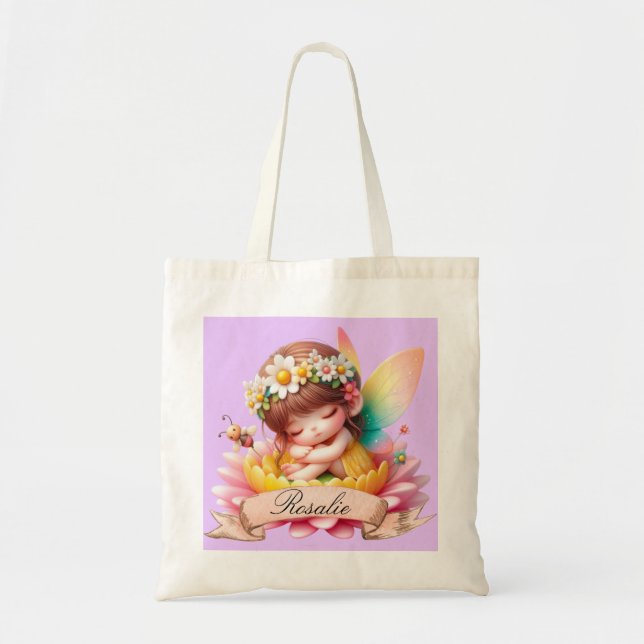 Niedliche Whimsical Blumenstrauß Träume Schlafmärc Tragetasche (Vorne)
