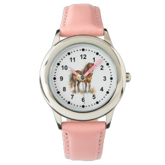 Niedliche Whimsical Brown Pony Horids Armbanduhr