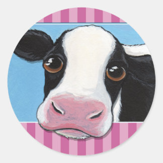 Niedliche Whimsical Cow Stickers / Umschlag Aufkle
