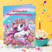 Niedliche Whimsical Floral Unicorn Girly Kindergeb