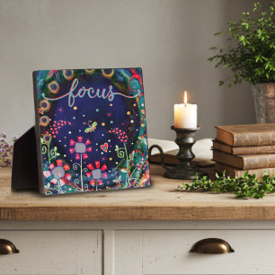 Niedliche Whimsical Focus Floral Dragonfly Inspiri Fotoplatte