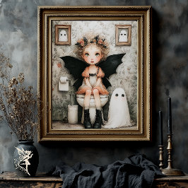 Niedliche Whimsical Halloween Fairy auf Toilettend Seidenpapier