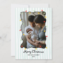 Niedliche Whimsical Hand Drawn Frohe Weihnachts-Fo Einladung