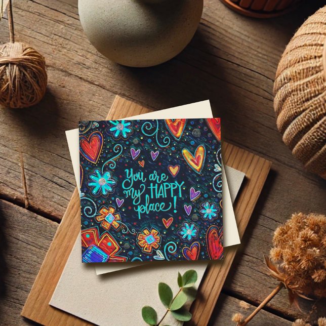 Niedliche Whimsical Happy Place Herzinfarkt Liebe  (Von Creator hochgeladen)