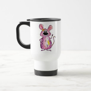 Niedliche Whimsical-Lila-Maus Reisebecher