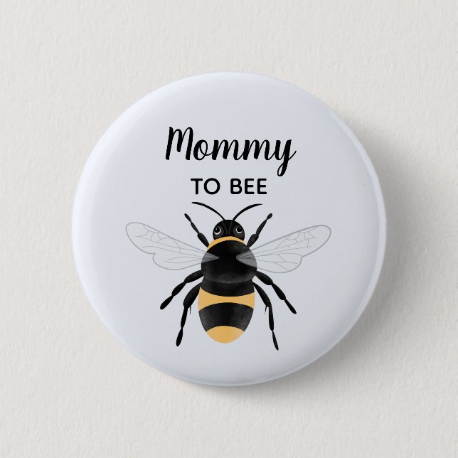 Niedliche Whimsical Mommy, um Baby Dusche zu sein Button (Vorderseite)