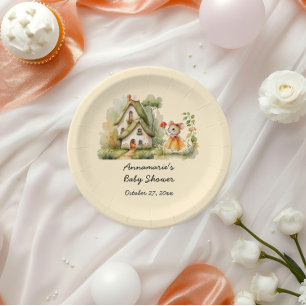 Niedliche Whimsical Mouse Kinderdusche   Pappteller