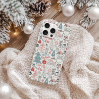 Niedliche Whimsical Weihnachtsbaummuster Rosa