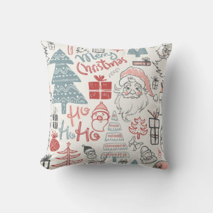 Niedliche Whimsical Weihnachtsbaummuster Rosa Kissen