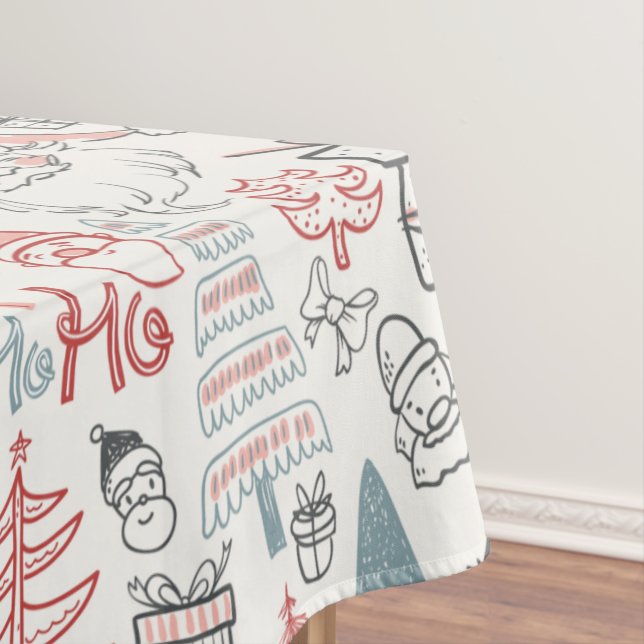 Niedliche Whimsical Weihnachtsbaummuster Rosa Tischdecke (Beispiel)