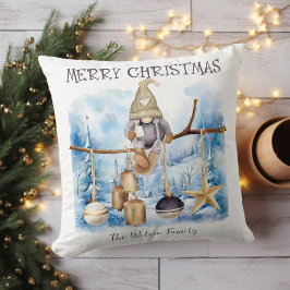 Niedliche Whimsical Winter Lady Gnome Frohe Weihna Kissen