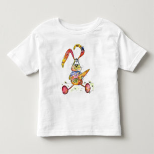 Niedliche Whimsikfarbene Bunny mit Carrot T - Shir Kleinkind T-shirt