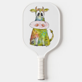 Niedliche Whimsikfarbene Kuh Pickleball Schläger
