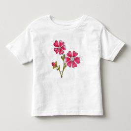 Niedliche Whimsikrosa Blume Kleinkind T-shirt