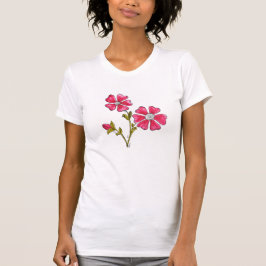 Niedliche Whimsikrosa Blume T-Shirt