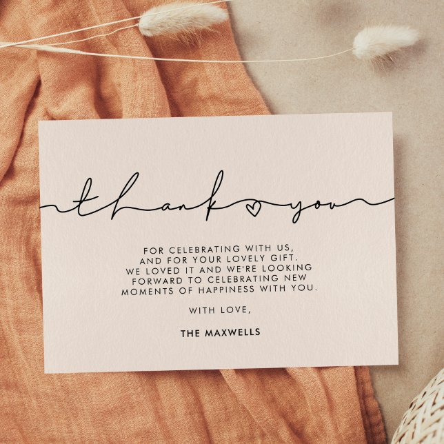 Niedliche Whimsikskripte Babydusche Dankeskarte (Von Creator hochgeladen)