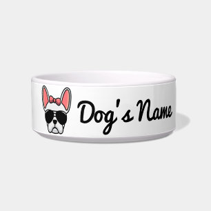 Niedliche White-Bulldog-Bowl Napf