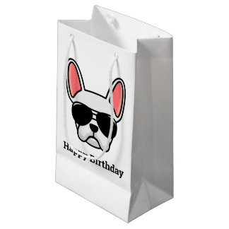 Niedliche White French Bulldog Face Kleine Geschen Geschenktüte
