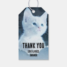 Niedliche White Kitten mit Hübschen Blue Eyes Geschenkanhänger