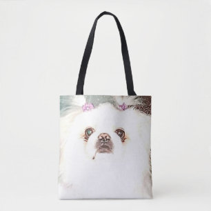 Niedliche White Pekingese Dog Tasche